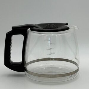 KitchenAid 12 Cup Glass Coffee Carafe Replacement Black Handle Lid Clear Glass
